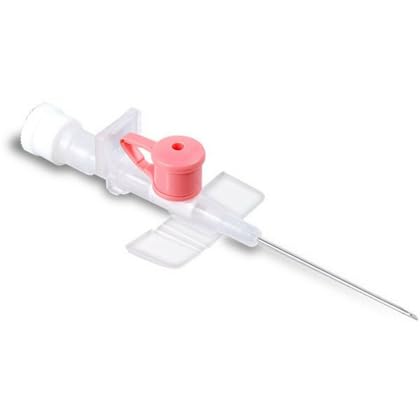 Image of Fidelis Healthcare IV Cannula with Injection Port & Wings | Sterile Disposable IV Catheter | Latex-Free Smooth Flow Intravenous Cannula for Hospital, ICU & Clinical Use