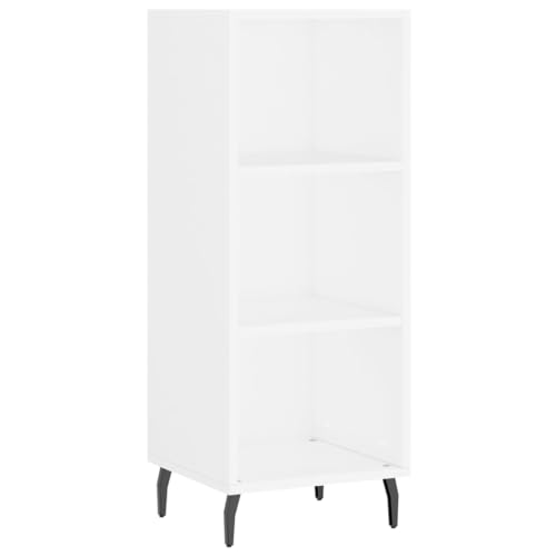 Gecheer Kitchen Cabinet Modern Kitchen Storage Cupboard Bathroom Living Room Kitchen Storage Unit White 34.5x34x180 cm Engineered Wood Type3 - Image 5