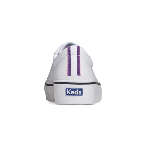 Image of Keds Jump Kick Duo Lace Up, Sneaker Womens, White Leather Webbing, 6.5 Medium