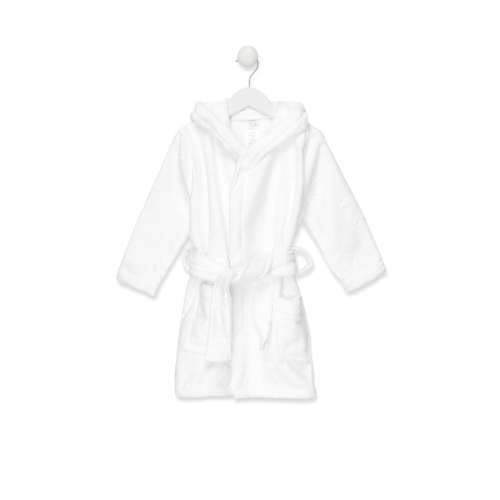 TOUS BABY - Albornoz de Rizo para tu Bebé. Color Blanco (Talla M/de 2 a 3 años)