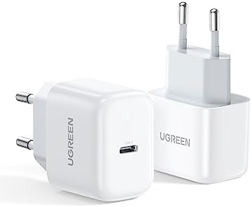 UGREEN AceCube 20W USB C Charger Mini 2 Pack USB C Power Supply PD 3.0 PPS Ladder 2 Pieces Kompatibel med iPhone 13, 12 Pro, 12 Pro Max, 11Pro, SE 2022, iPad Pro 2020, Galaxy S22, S21, S20 A51, etc.
