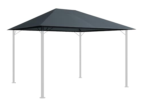 QUICK STAR Ersatzdach für Garten Pavillon 3x4m Grau Antik Pavillondach Ersatzbezug