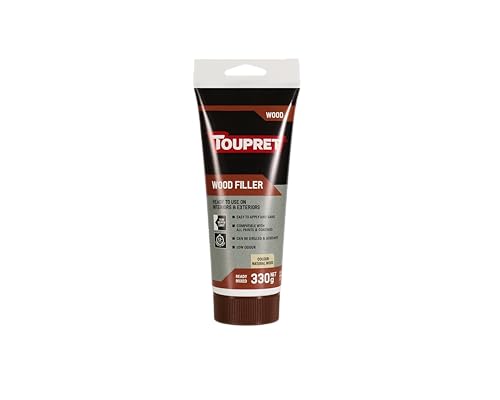 Toupret Wood Filler - Professional-Grade Pre-Mixed Interior & Exterior Wood Repair Paste - Quick-Drying Sandable Paintable - Fills Cracks & Holes - Natural Wood - 0.33 kg