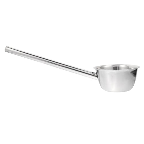 MUCKLILY Long Watering Can Spout Large Long Handle Scoop Stainless Ladle for Kitchen