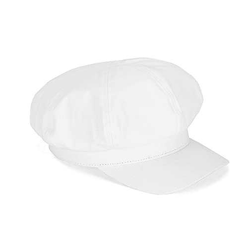 Newsboy Cabbie Baker Boy Hat Beret Cap For Women Fashion Pageboy Visor Paperboy Hat Fisherman's Sailor Fiddler Hat Autumn Adjustable,White #TOP2