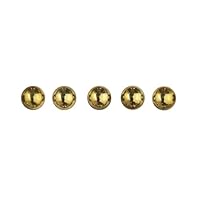 RAYHER HOBBY Rayher 1511806 Plastik-Halbperlen, selbstklebend, ø 5 mm, SB-Btl. 80 S, Gold