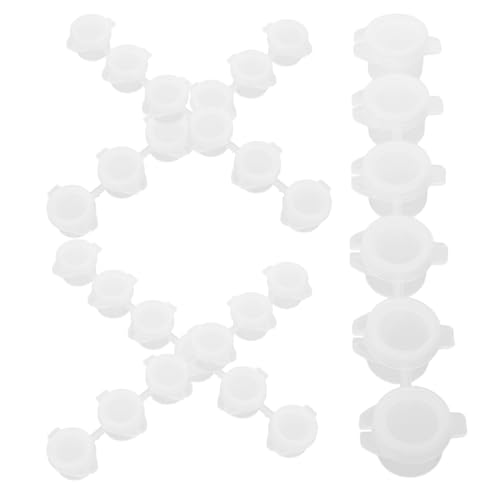 VICASKY 30pcs Empty Strips Storage Containers Boys and Girls Paint Cups for Art Projects Pe Material