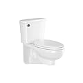 PROFLO PFXXC810HE 1.28 GPF Wall Mounted Two Piece Elongated Toilet with Left Hand Lever - Less Seat, ADA Compliant - White