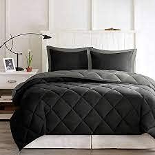 Edredón reversible de 1 pieza, relleno de edredón alternativo con pestañas en las esquinas, sin fundas de almohada para todas las estaciones, 2