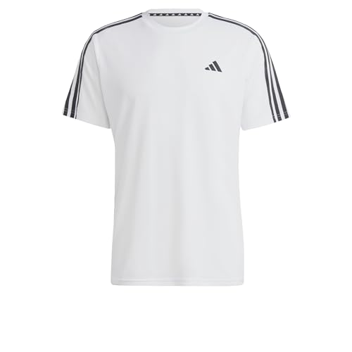 adidas Homme Train Essentials 3-Stripes Training Tee, White/Black, S