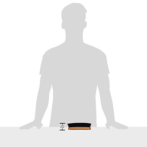 Shoe Brush - 100% Horsehair Shoe Brush - Concaved Handle For Premium Grip, Tan #TOP5