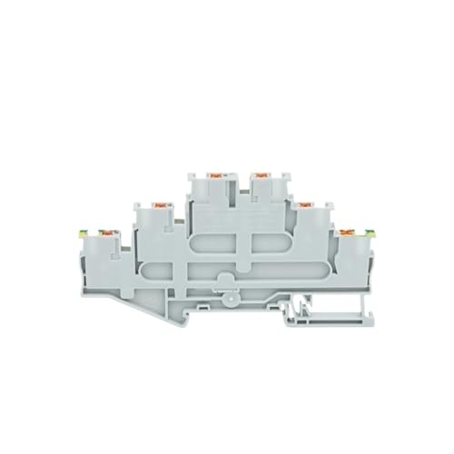 Conector de carril Din triple nivel PT2.5-PE/L/L con puente enchufable de 2,5mm² 6