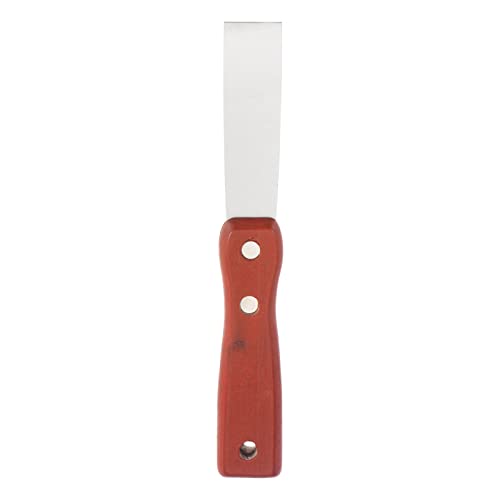 sourcing map Spatule Grattoir 1 Lame en Acier Inox Couteau à Enduire Bois Poignée pour Placoplâtre Masticage