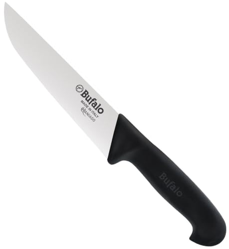 Coltello Francese Lama 26 cm Bufalo Macello S92/26 Manico Nero