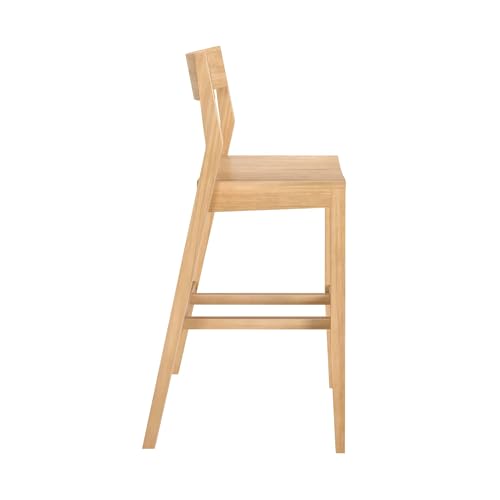 Plank+Beam Modern Bar Height Chair, 44 Inch, Solid Wood Dining Chair for Home Bar, Kitchen, Contemporary Seating for Dining Room, Blonde by Plank+Beam - Used condition - Image 3