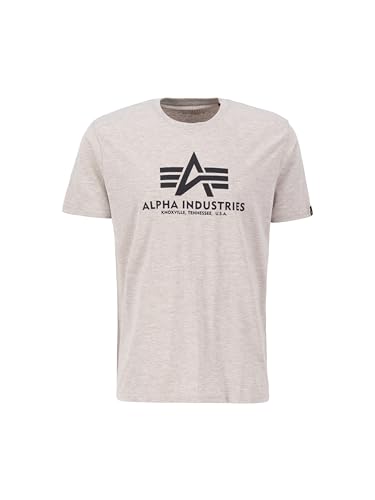 Alpha Industries Basic T-Shirt für Herren Hazel Melange – Ansicht 1