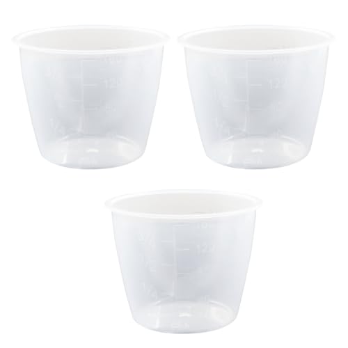 Set de 3 vasos medidores de plástico 160 ml transparentes miniatura 1