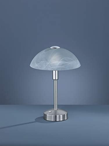 Trio LED Tischleuchte Donna 525790107, Glas Alabaster, Metall, 4x fach Touch, Nickel Matt, 4 Watt