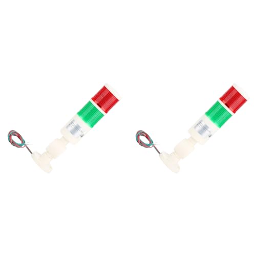 2pcs DC Machine LED Indicator, Constant Light, Red & Green, Foldable Base, AS ABS Metal, Outdoor, Engineering Construction, Bridge Crane, Aquaculture, Warning Light, CAU