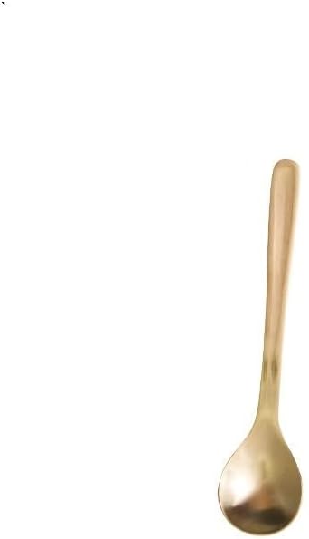 Silverware Flatware Set, 1/4/6/8/10/12 Pcs 304 Stainless Steel Coffee Stirring Spoon Ice Cream Dessert Spoon Pudding Ice Cream Yogurt Spoon(Gold,12 Pieces)