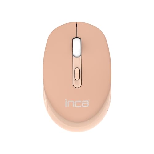 INCA IWM-243RH Candy Design Souris sans Fil, 2,4 GHz, Mode Veille Automatique, 800-1600 DPI (crème)