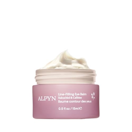 Alpyn Line-Filling Eye Balm with Bakuchiol & Caffeine, Reduce the Look of Fine Lines & Wrinkles, Minimize the Appearance of Puffiness & Target Dark Circles, 0.5 oz / 14 ml