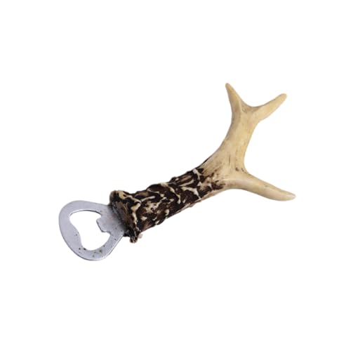 COLLBATH Strong Resin Antler Bottle Opener Beer Opener Carabiner Clip Easy to Clean Practical