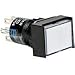 AL6H-M13P-R, Switch Push Button N.O./N.C. SPDT Rectangular Button 250VAC 250VDC Momentary Contact Quick Connect/Solder Panel Mount (2 Items)