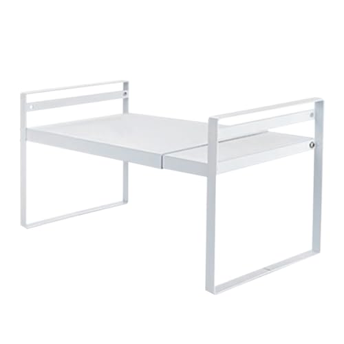 Estante para especias para platos, organizador de armario de cocina, estante de almacenamiento expandible, cuencos para especias, para utensilios, unidad de despensa blanca, unidad de almacen
