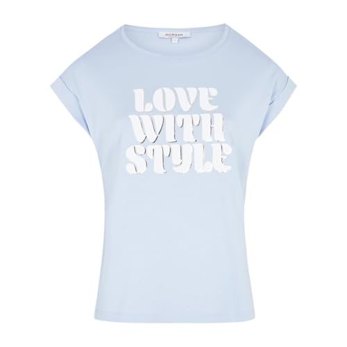 Morgan T- Camisetas de Manga Corta para Mujer, Oxígeno M, M