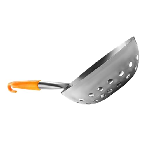 BEBEMOKO Cucharón Colador Inoxidable con Mango Ergonómico y Utensilio para Escurrir Pastas y Verduras Resistente Calor y Lavavajillas Herramienta Práctica para Cocina Color
