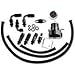 SUNROAD Universal Adjustable Aluminum Fuel Pressure Regulator Valve Kit + 100 Psi Pressure Gage AN6 Fitting Connectors Kit Black