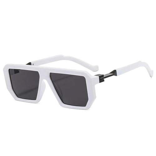 Lunettes de soleil polygonales rétro au design transparent et tendance estivale