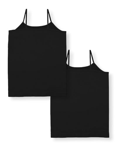 Image of Malibu Sugar Womens Camisole Tank Tops - Seamless Fitted Spaghetti Strap Cami Stretch Basic Womens Camisole for Layering XS-M