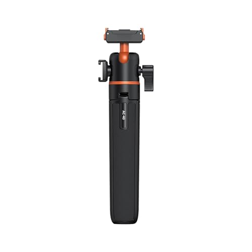 Jectse Compact Extendable Camera Stand, Adjustable Ball Head 360 ° Rotation, Non Slip Tripod Feet, with Integrated Microphone Fill Light for Action 5 Pro 4 3