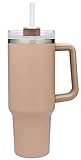 Bileeko ILTKYZG 40oz Insulated Tumbler, Reusable Vacuum Quencher Tumbler with Straw, Leak Resistant