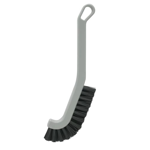 ワイズ 浴室用掃除ブラシ 磁石でペタッとお風呂のミニブラシ ブラック フック穴付き L型 便利 マグネット 乾きやすい 掃除 シンプル 省スペース 排水溝 BK-003