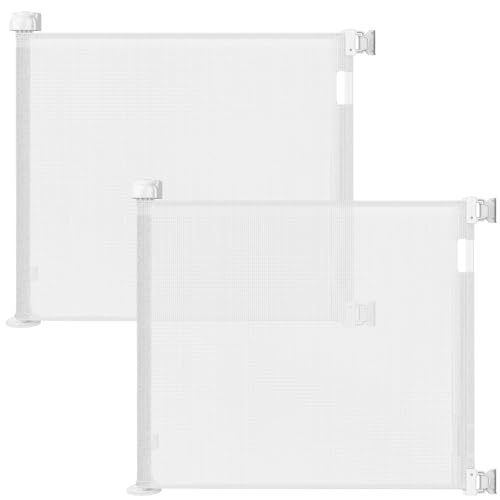 Veraste (2 Pack) Retractable Baby Gate for Doorways and Stairs, Mesh Safety Gate for Pet, Indoor &...