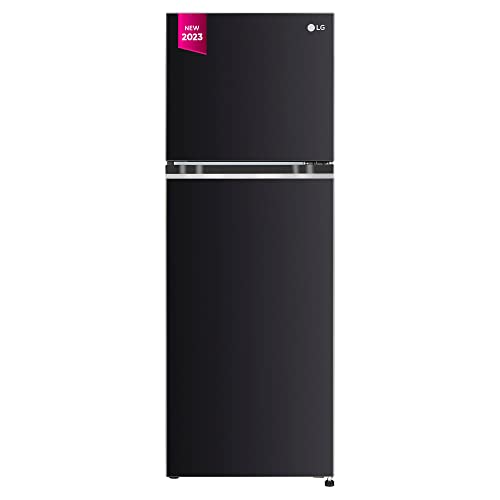 LG 246 L 3 Star Smart Inverter Frost-Free Double Door Refrigerator (GL-S262SESX, Ebony Sheen, Convertible)