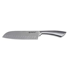 Alpina Messen Chef Santoku mes 32 cm lemmet halveolata roestvrij staal keuken