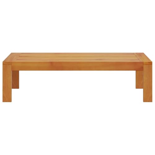Mesa de centro para jardín de 100x50x27cm mesa auxiliar de madera 5