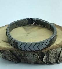 Silver Color Hematite Arrow Sergeant Heart Bangle Bracelets Friend Natural Gemstone Wristband Natural Stones Healing Link #TOP4