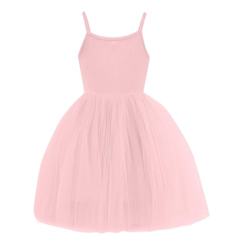 Toddler Tutu Dress Little Girl Sleeveless Summer Knit Outfit Tulle Flower Princess Birthday Party Dresses