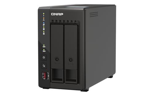 QNAP TS-253E-8G-US 2�x�C�����\�f�X�N�g�b�vNAS�AIntel Celeron�N�A�b�h�R�A�v���Z�b�T�A8GB DDR4 RAM�A�f���A��2.5GbE (2.5G/1G/100M) �l�b�g���[�N�ڑ� (�f�B�X�N���X)