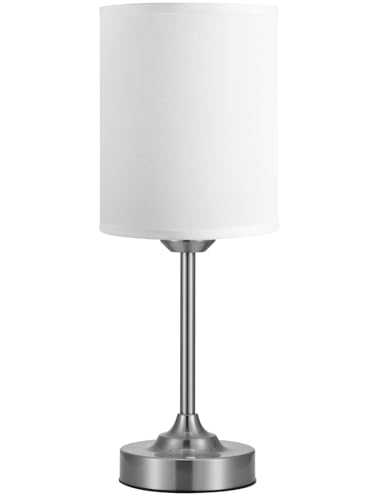 Image of Touch Control Cordlss Table Lamp, USB-C Rechargeable Lamp with Stepless Dimming, 4000mAh Battery Operated Bedside Lamp for Bedroom, Living Room, Night Light & Emergency Lighting, Silver, 1 Pack