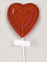 Large Heart Shaped Lollipop: 12 Count