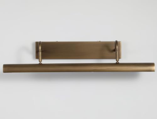 Image of 24 Inch Hardwired Gooseneck Antique Brass Picture Light for Wall, Art Light for Wall, 4 Light Bronze Picture Light (Bulb Included)