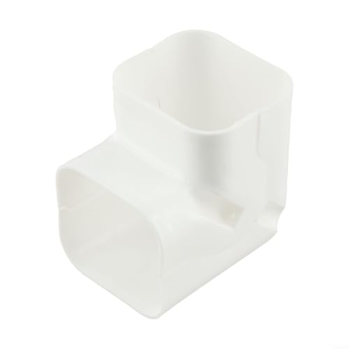 Yhenlovtt Tapa de entrada de pared 90° codo plano 90° El Split y aire acondicionado central, cubierta decorativa de PVC para interior y exterior con uso (codo de 90°)