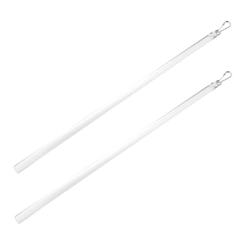 LIFKOME 2Pcs Transparent Acrylic Drapery Pull Rods Curtain Pull Wands for Operation Versatile Curtain Wand for Home Living Room Bedroom Office