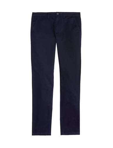 Image of Marks & Spencer Mens Solid Mid Rise Slim Fit Chinos